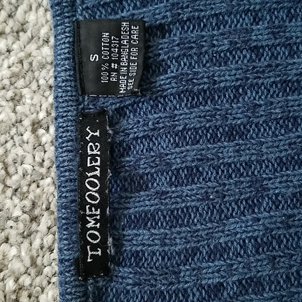 Blue Ribbed Sweater - Picture 5 of 7
